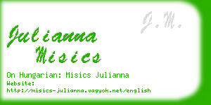 julianna misics business card